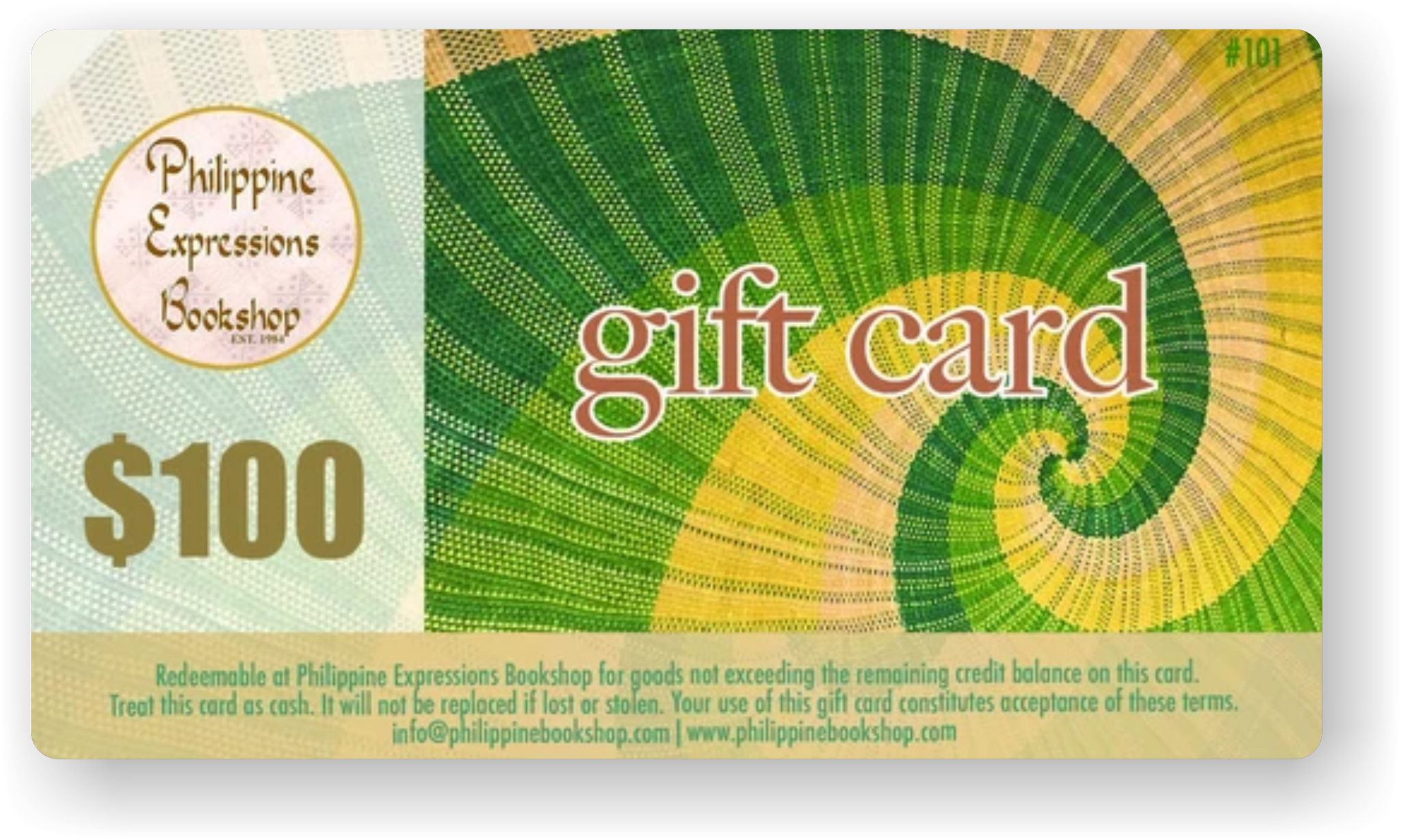 $100 Banig Gift Card